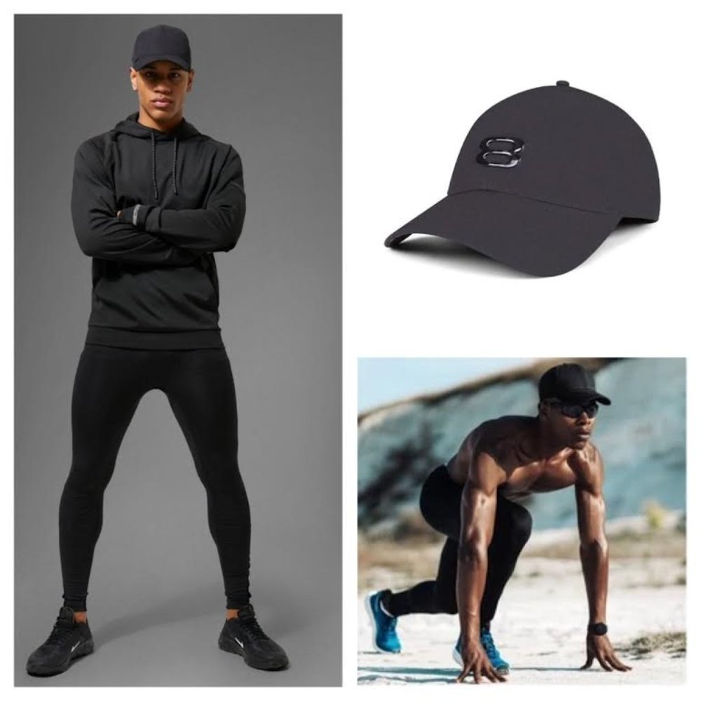 NWT $28 LAYER 8 Men DRI-FIT Lightweight Tennis Golf Hiking Running Hat Cap BLACK